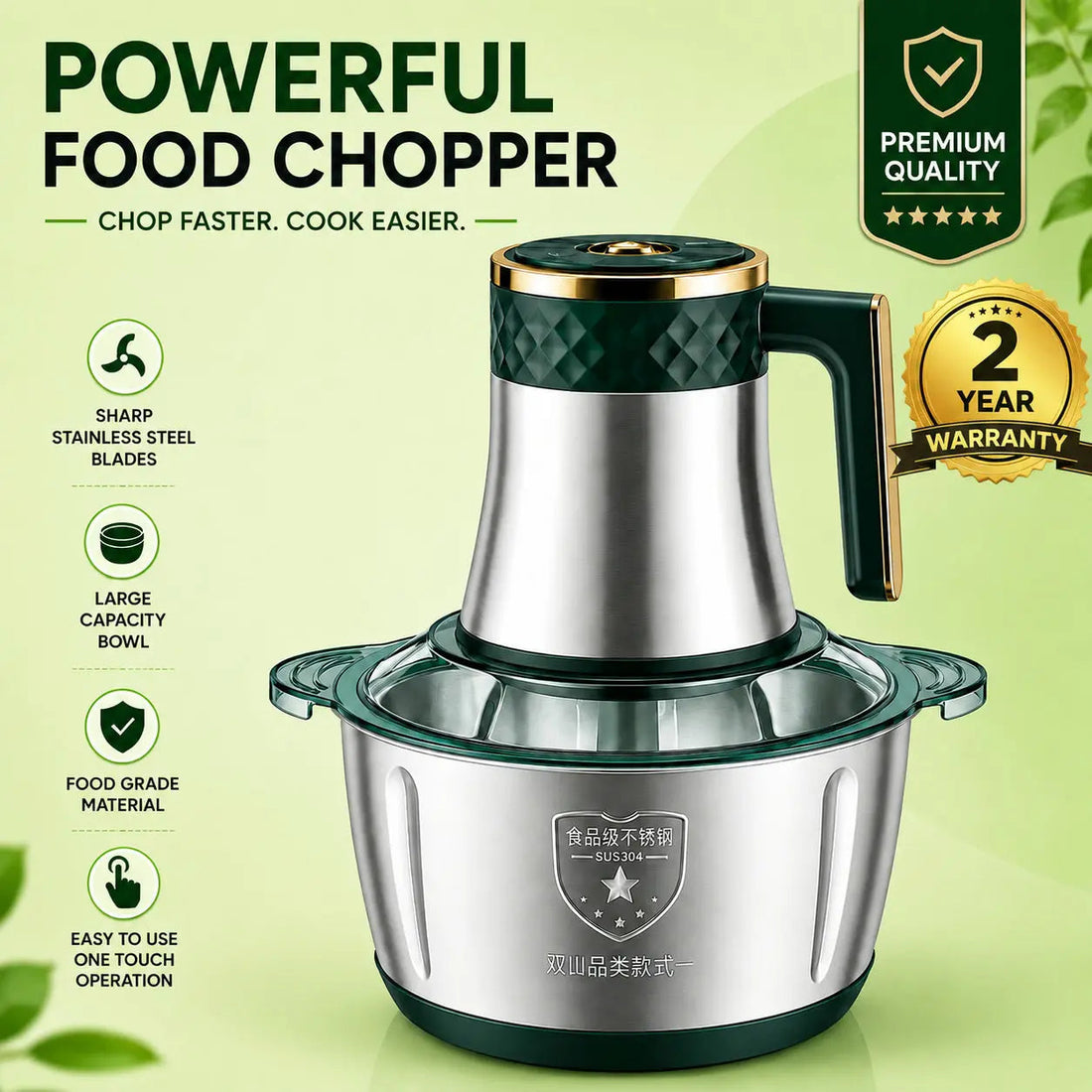 Premium stainless steel electric meat chopper machine