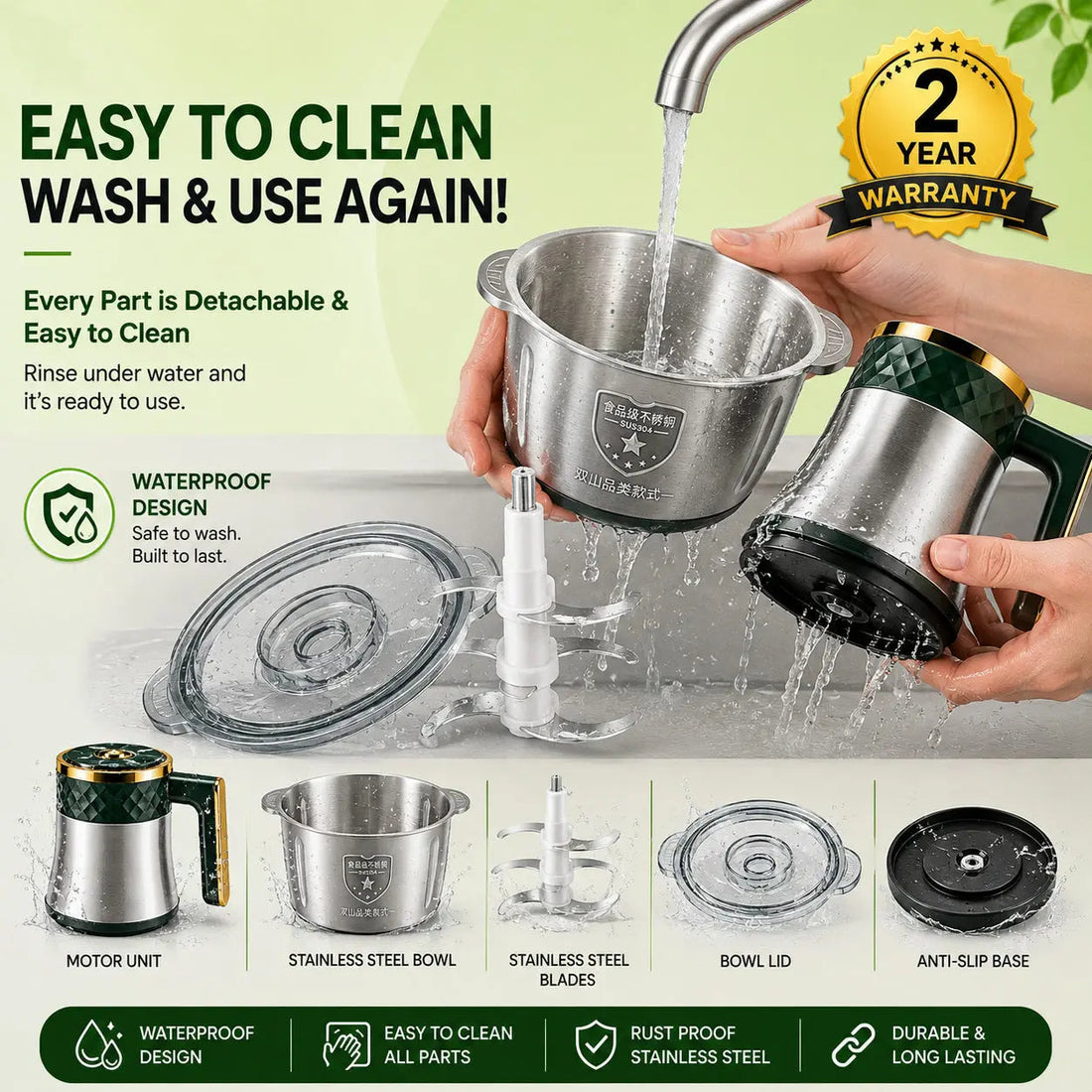 Premium stainless steel electric meat chopper machine